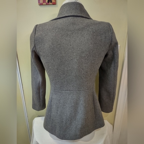 Kristen Blake, Wool blend, Gray, Size Small, Zip up, Pea Coat - Picture 2 of 16